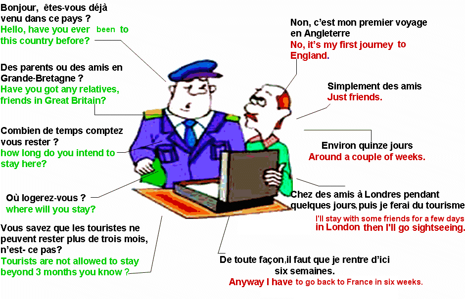 Dialogue : At the customs-English